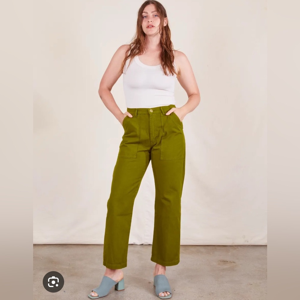 Big Bud Press Petite Work Pants In Olive Green
